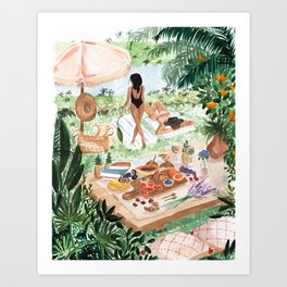 Picnic In the South of France Art Print