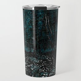 Dark Teal Van Gogh Trees & Underwood Travel Mug