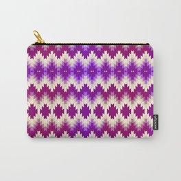 Purple Vintage Geometric Burst Carry-All Pouch