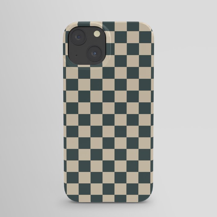 Checkerboard Pattern Inspired By Night Watch PPG1145-7 & Alpaca Wool Cream PPG14-19 iPhone Case