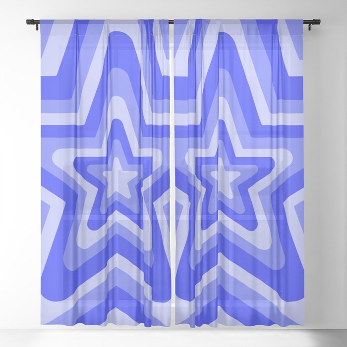StarBeat Supernova Blue Sheer Curtain