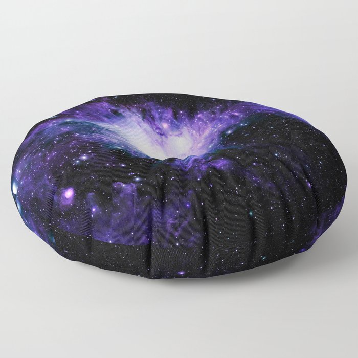 Orion Nebula purple blue Floor Pillow