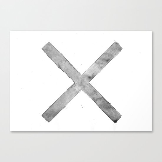 BLACK AND WHITE CROSS Canvas Print