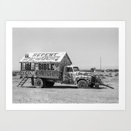REPENT Jesus Truck Salvation Mountain Art Print