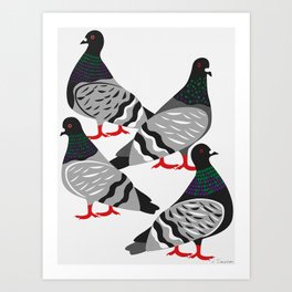 Pigeon Power Art Print
