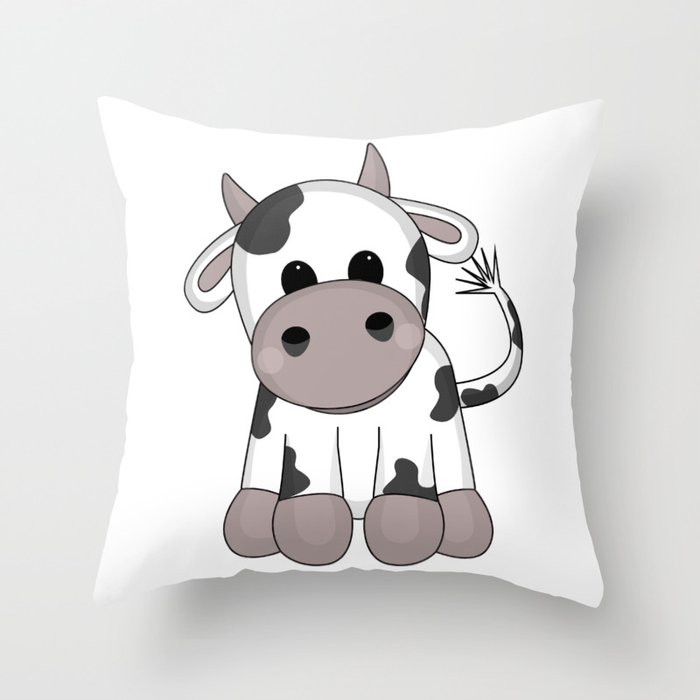 Cuddly Cow Throw Pillow