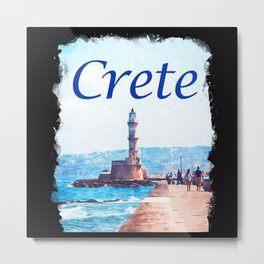 Crete Metal Print | Mediterraneansea, Vacation, Greece, Crete, Cretan, Summervacation, Graphicdesign 