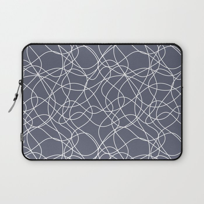 Blue and White Scribble Abstract Mosaic Pattern Pairs DE 2022 Popular Color Pencil Lead DE5922 Laptop Sleeve