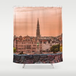 Brussels Square Belgium Shower Curtain