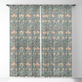 Flowers,vintage flowers,William Morris style,art nouveau  Sheer Curtain