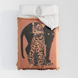 Retro vintage Munich Zoo big cats Comforter