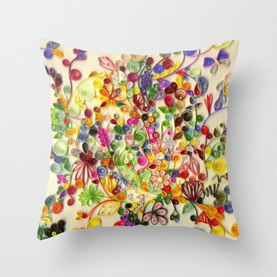 My little garden Throw Pillow