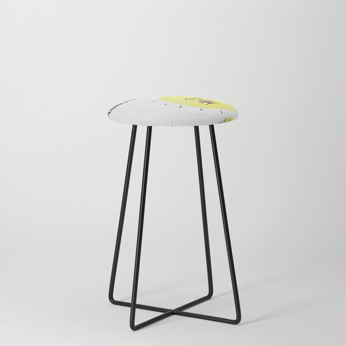 The Yellow Hue Counter Stool