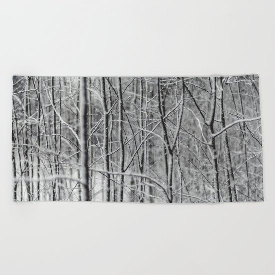 Frosted Forest Beach Towel