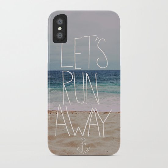 Let's Run Away: Sandy Beach, Hawaii iPhone Case