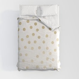 Stylish Gold Polka Dots Comforter
