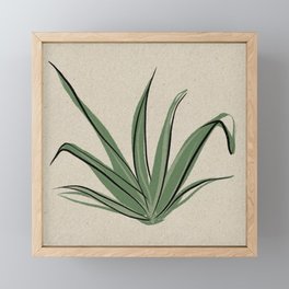 Desert Sketch Series no 2 - Agave Plant Framed Mini Art Print