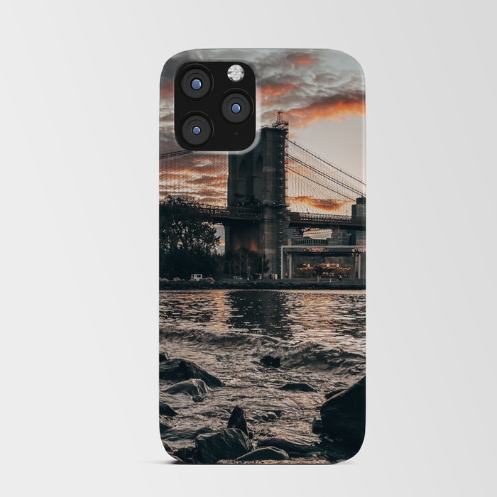 Brooklyn Bridge and Manhattan skyline during in New York City iPhone Card Case