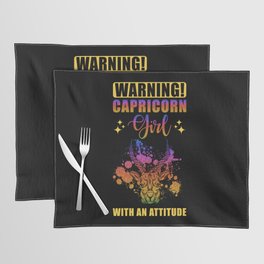 Warning Capricorn Girl with Attitude Placemat