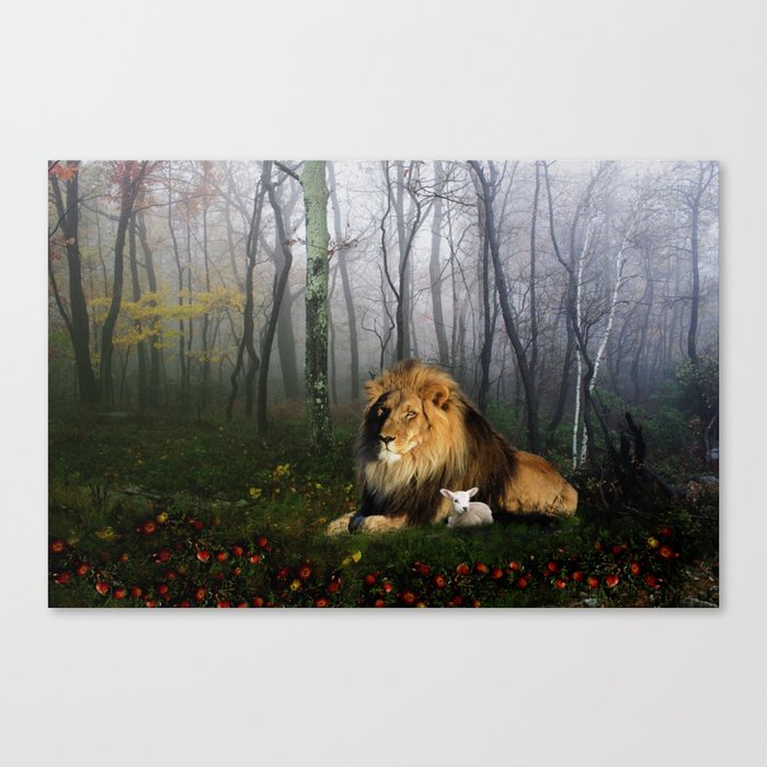 Lion and Lamb Canvas Print