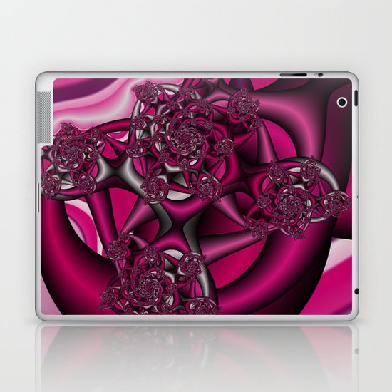 Pink fractal Laptop & iPad Skin