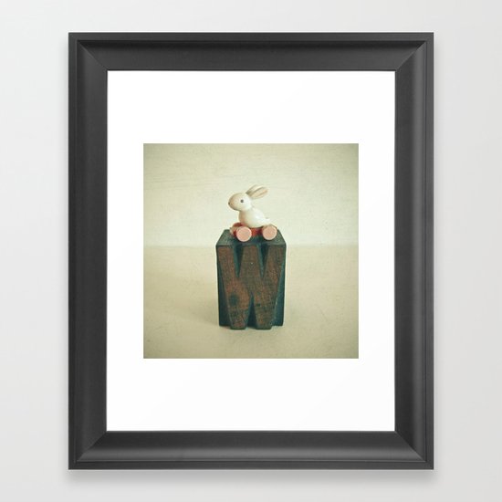 W is for Wheels Framed Art Print
