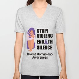  Domestic Violence Awareness T-Shirt V Neck T Shirt