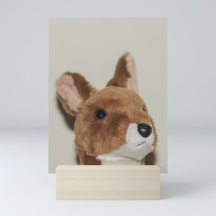 Cute kangaroo plush 0031 Mini Art Print