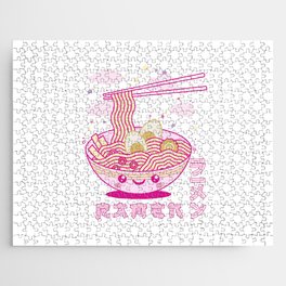 Cute Kawaii Anime Ramen Noodles Soup Japanese Aesthetic Jigsaw Puzzle