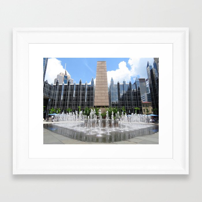 Concrete, Glass, and Water: PPG Plaza in Pittsburgh 21 Framed Art Print