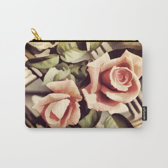 Vintage Rose Garden - Painterly Carry-All Pouch