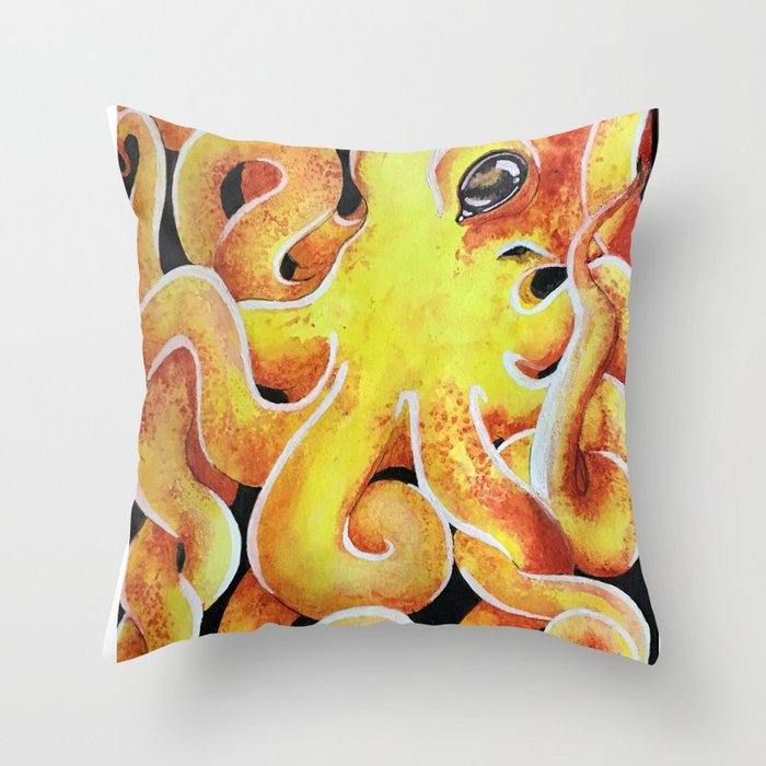 The Octopus Experiment Throw Pillow