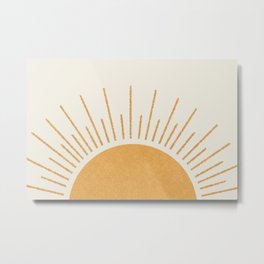 Sunshine Everywhere Metal Print | Bright, Yellow, Minimal, Minimalism, Gold, Nature, Sunrise, Sunshine, Minimalistic, Happy 