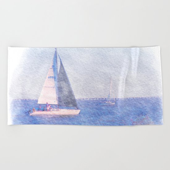 Sail Away Beach Towel