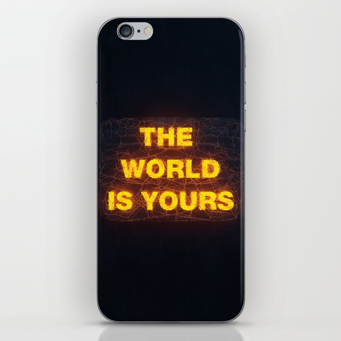 The World Is Yours Neon iPhone Skin