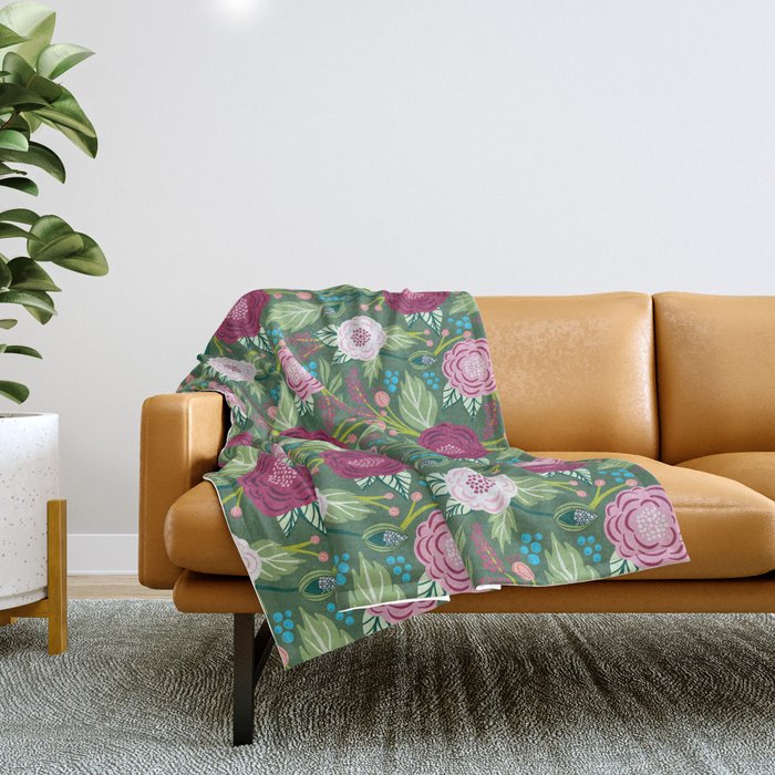 Fabled Flora Throw Blanket