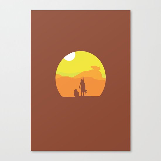Star, BB8, Wars... Force Canvas Print