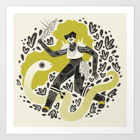 The Serpent Knight Art Print