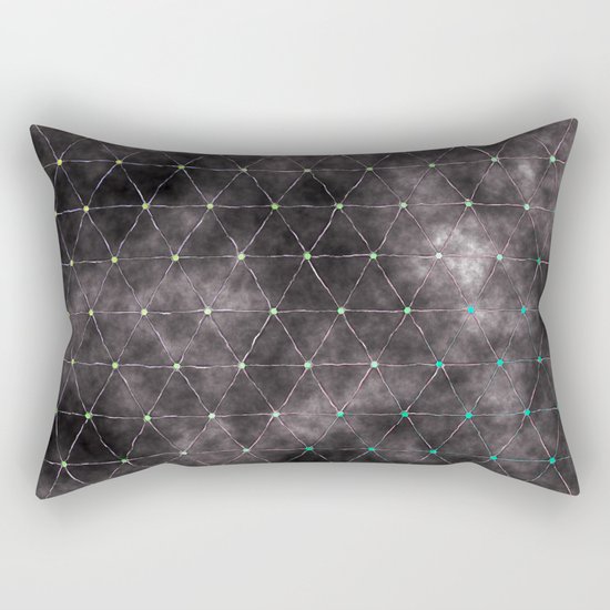 Galaxy - modern abstract dark grunge triangles pattern Rectangular Pillow