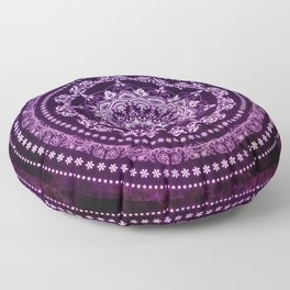 Purple Glowing Soul Mandala Floor Pillow