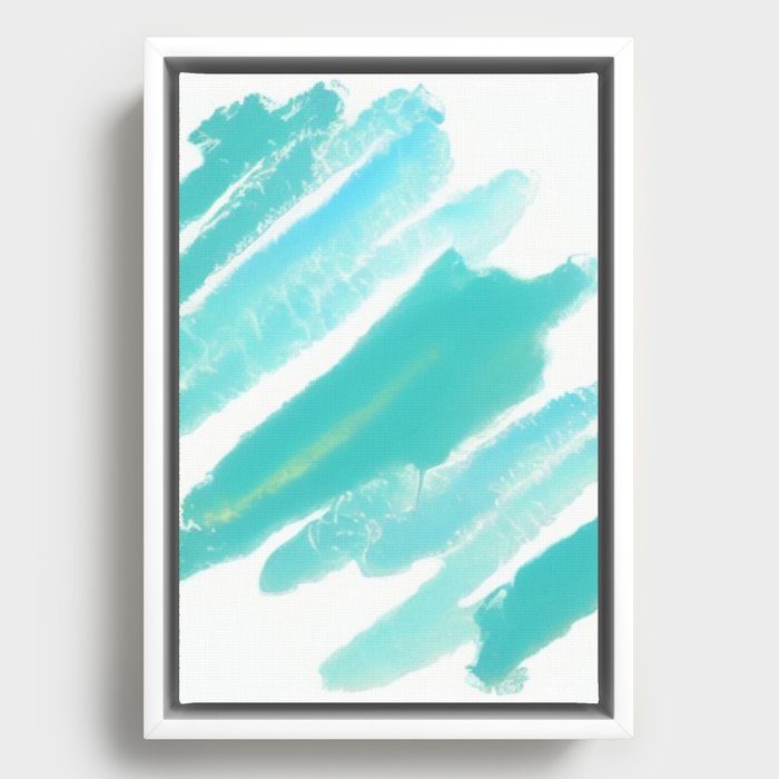 Abstract - mint Framed Canvas