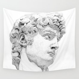 Profile of David statue by Miguel Angel Wall Tapestry