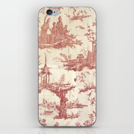 Antique 18th Century Chinoiserie Pagoda Toile de Jouy iPhone Skin