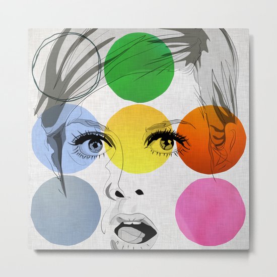Twiggy Metal Print