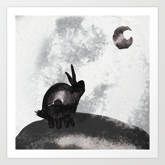 。Yearning for the Moon 。 Art Print