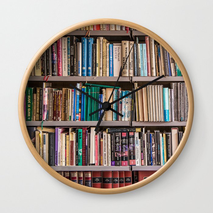 Library books Wall Clock