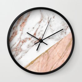 Marble rose gold blended Wall Clock