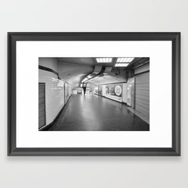 Dans le métro parisien Framed Art Print
