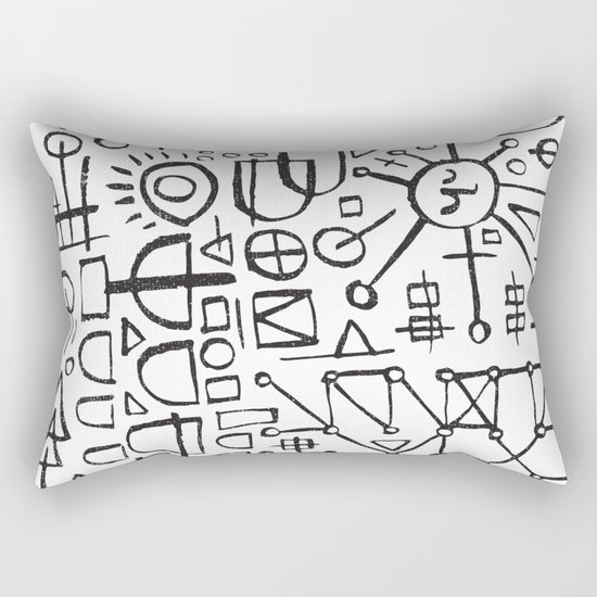 ALIEN WRITING Rectangular Pillow