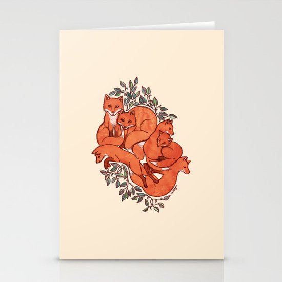 Fox Tangle Stationery Cards